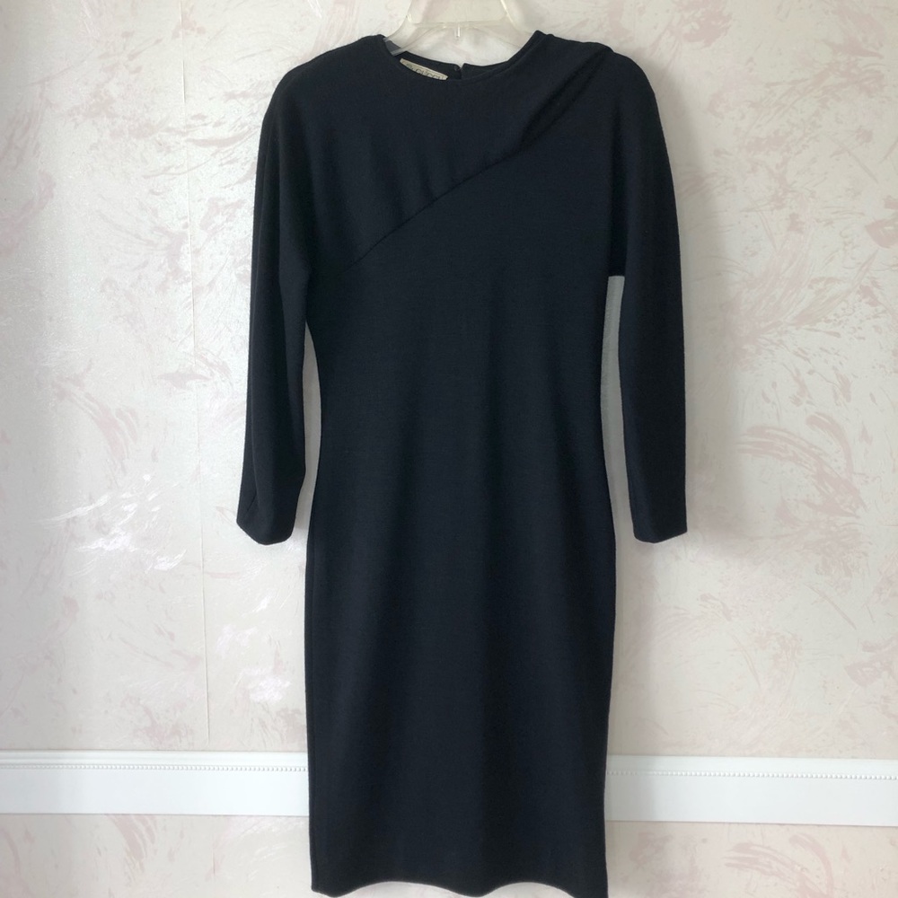 Gucci Auth Vintage Black stretch 100% Wool Dress